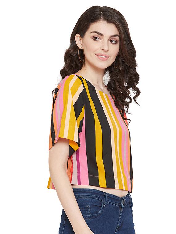 round neck striped top - 17202018 - Zoom Image - 2