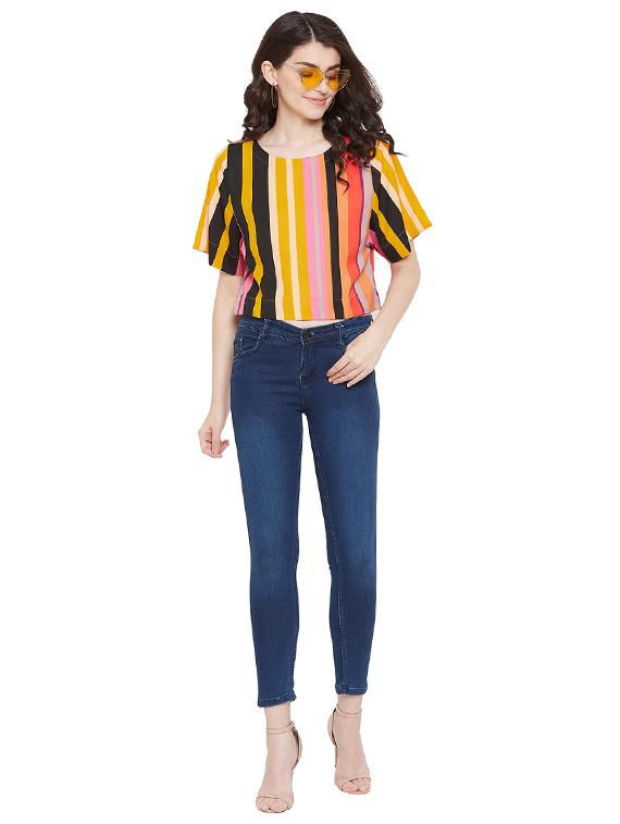 round neck striped top - 17202018 - Zoom Image - 4