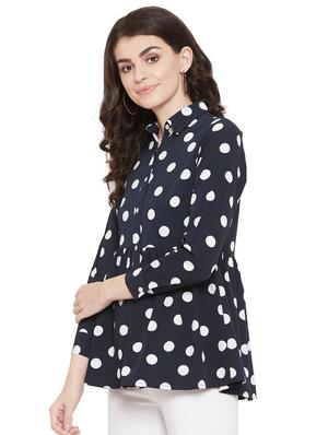 polka dot peplum top - 17202026 - Standard Image - 2