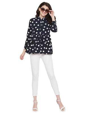 polka dot peplum top - 17202026 - Standard Image - 4