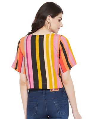 striped crop top - 17202027 - Standard Image - 3