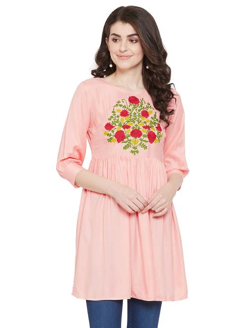 embroidered a-line tunic - 17202028 - Standard Image - 1