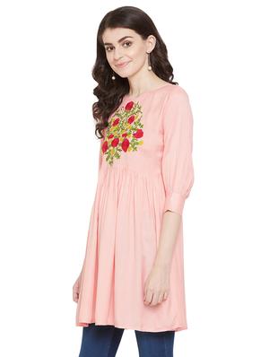 embroidered a-line tunic - 17202028 - Standard Image - 2
