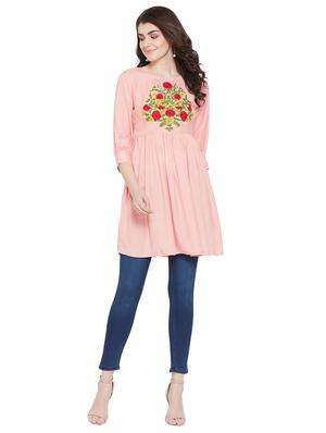 embroidered a-line tunic - 17202028 - Standard Image - 4