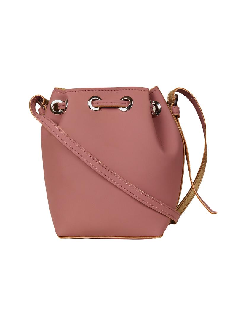 pink leatherette (pu) regular sling bag - 17202387 - Zoom Image - 2