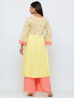 floral print kurta palazzo set - 17202468 - Standard Image - 3