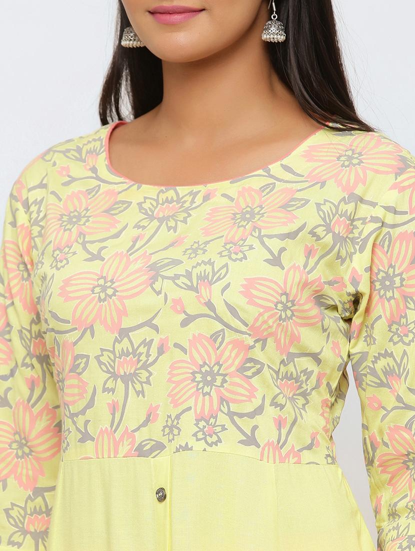 floral print kurta palazzo set - 17202468 - Zoom Image - 4