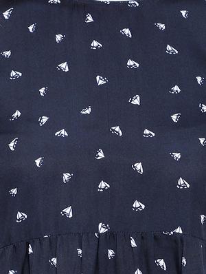 navy blue poly crepe aline dress - 17202806 - Standard Image - 6