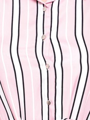 pink poly crepe aline dress - 17202807 - Standard Image - 6