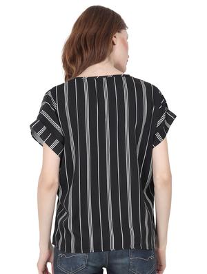 v neck striped top - 17203074 - Standard Image - 3
