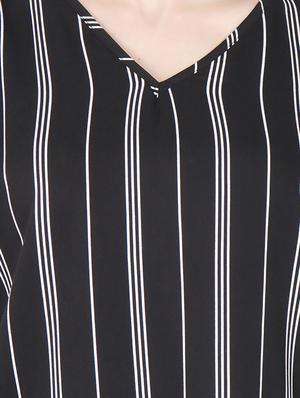v neck striped top - 17203074 - Standard Image - 5