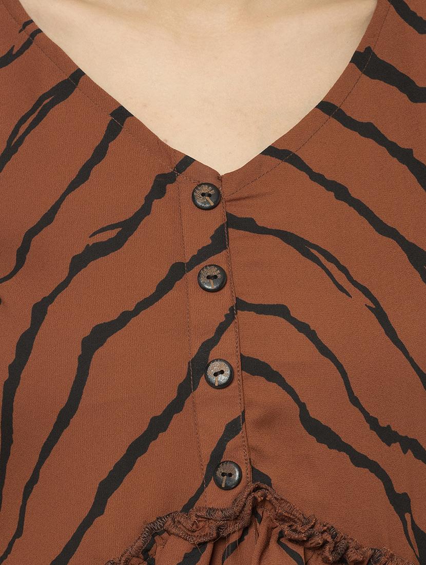 brown poly moss regular top - 17203171 - Zoom Image - 4
