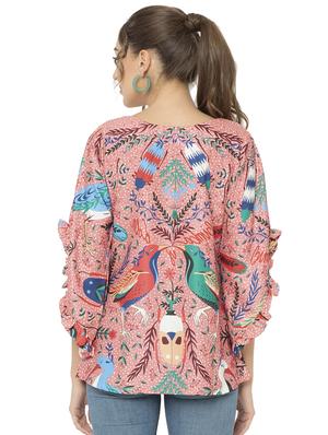 pink poly moss regular top - 17203172 - Standard Image - 3