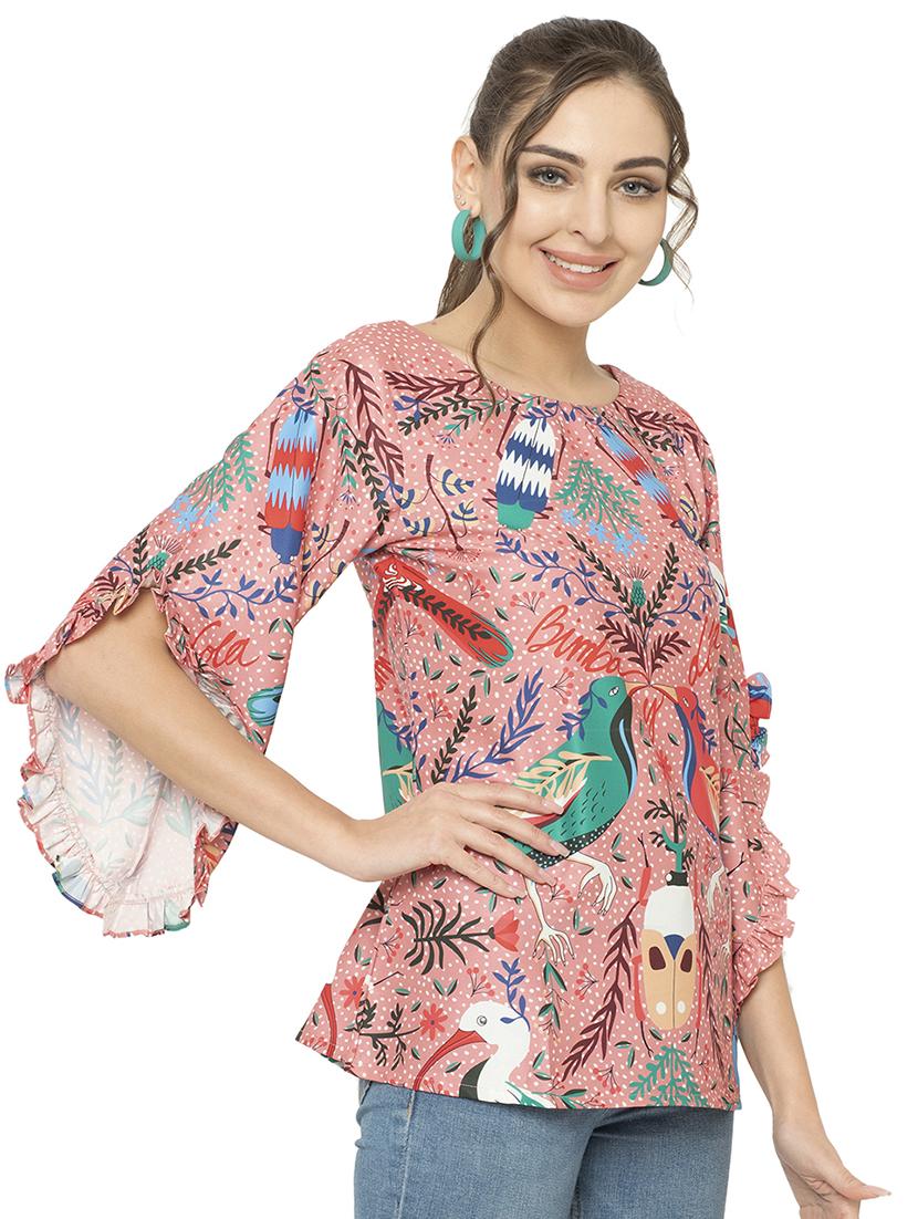 pink poly moss regular top - 17203172 - Zoom Image - 2