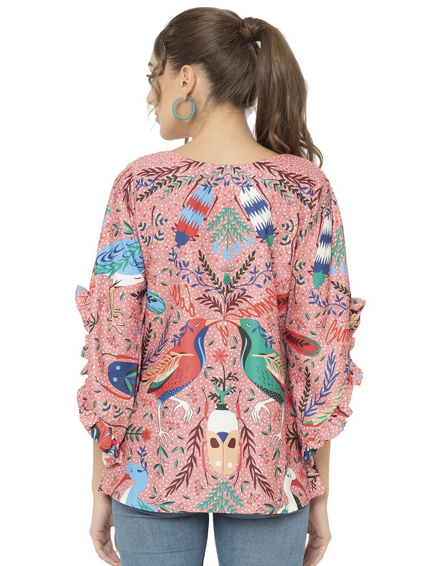 pink poly moss regular top - 17203172 - Zoom Image - 3