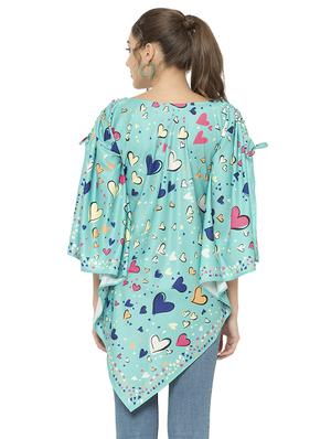 light blue poly moss regular top - 17203173 - Standard Image - 3