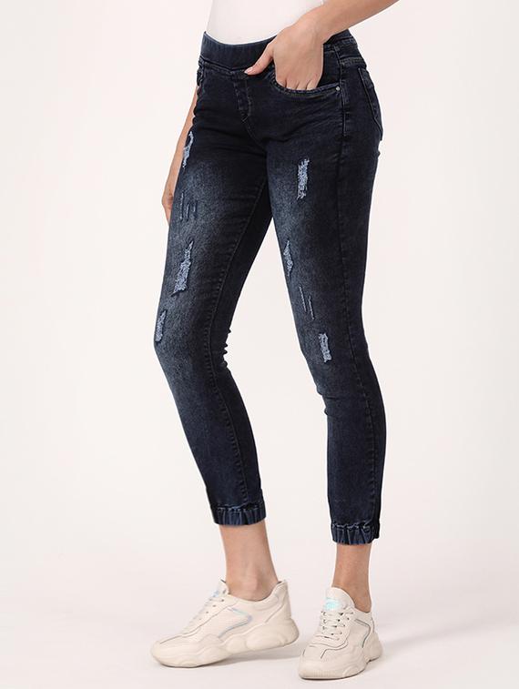 stone wash distressed jeans - 17203448 - Zoom Image - 2