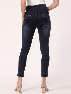 button detail high rise jeans - 17203460 - Standard Image - 3