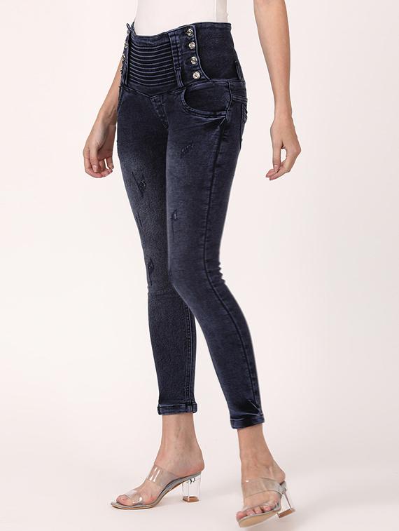 button detail high rise jeans - 17203460 - Zoom Image - 2