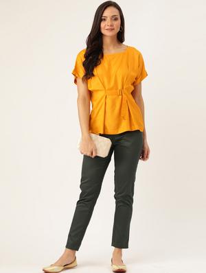 tie front top with trouser set - 17203515 - Standard Image - 4