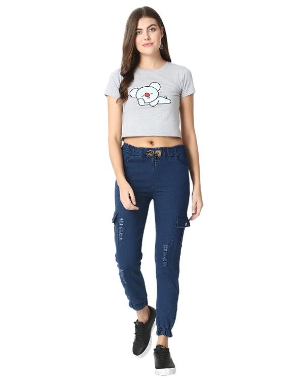 drawstring waist joggers - 17203577 - Zoom Image - 4