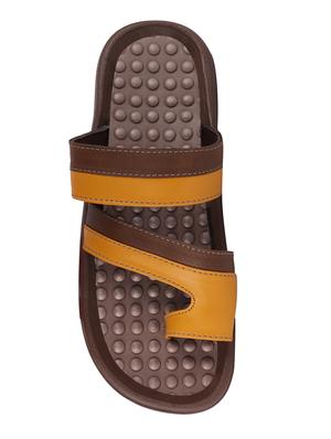 brown slip on slippers - 17203784 - Standard Image - 3