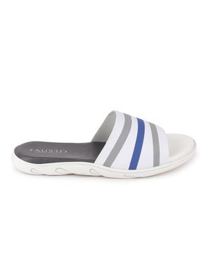 white slip on slippers - 17203792 - Standard Image - 2