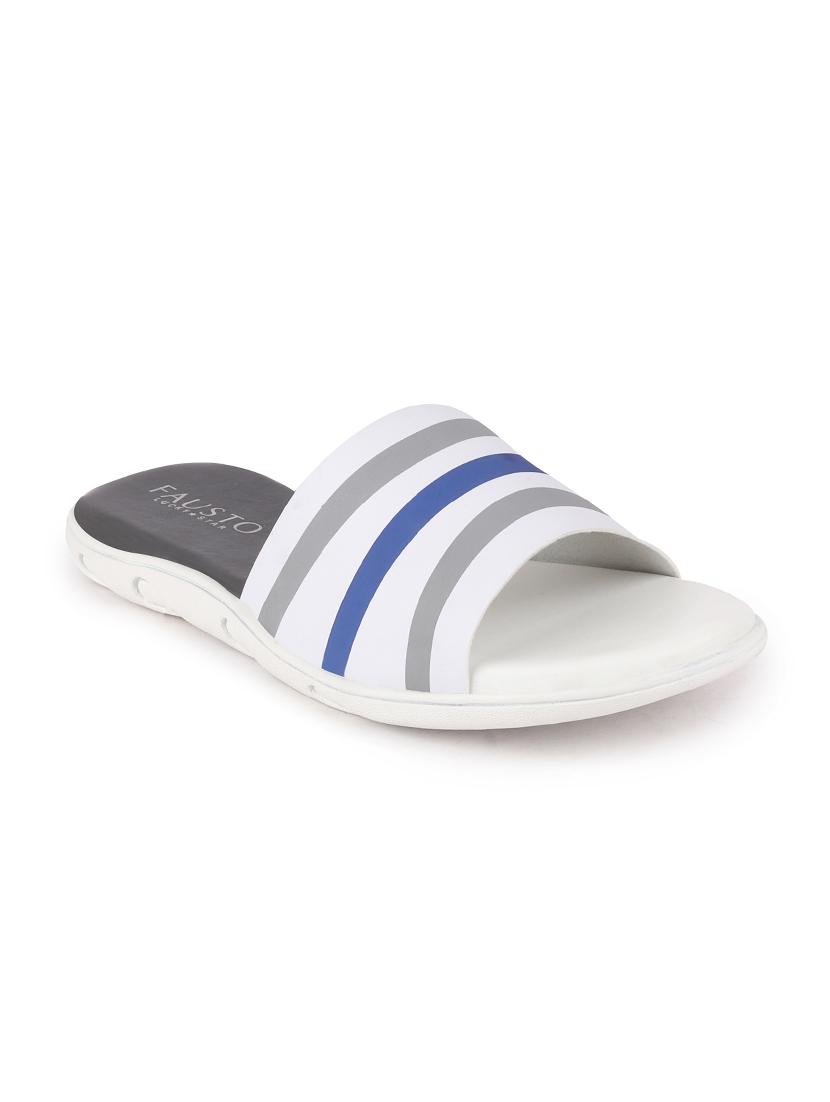 white slip on slippers - 17203792 - Zoom Image - 1