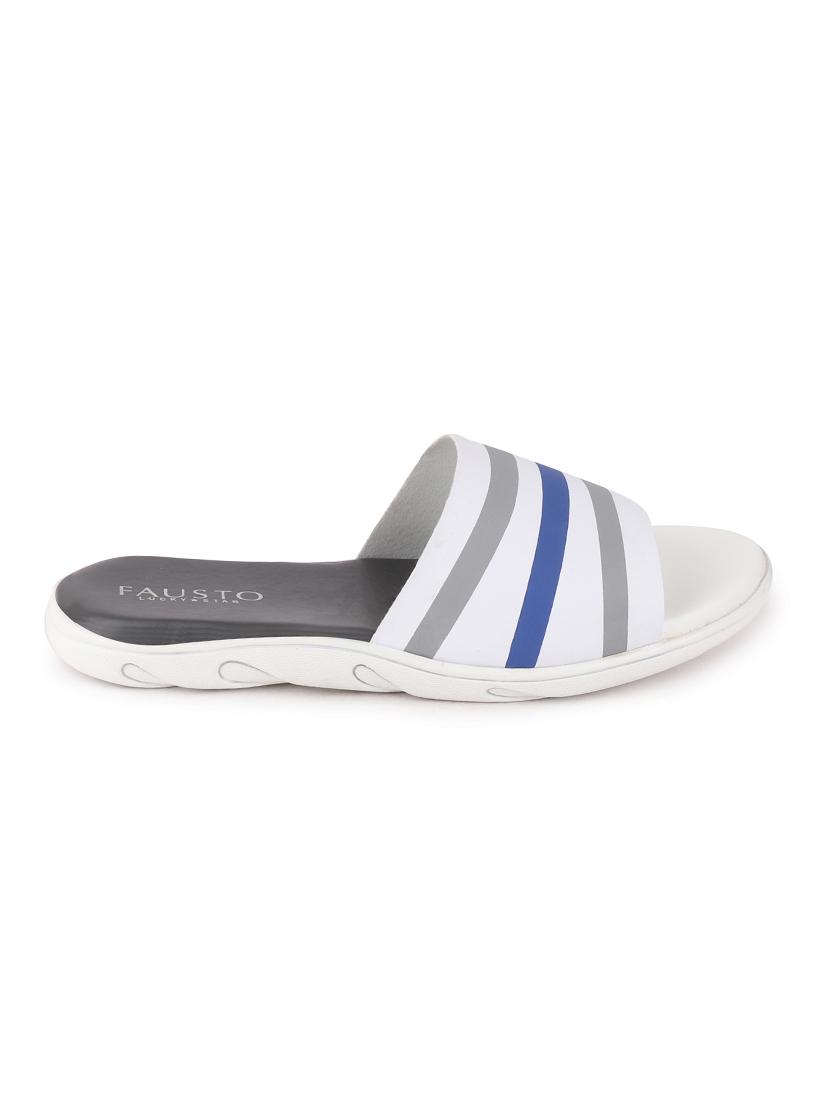white slip on slippers - 17203792 - Zoom Image - 2