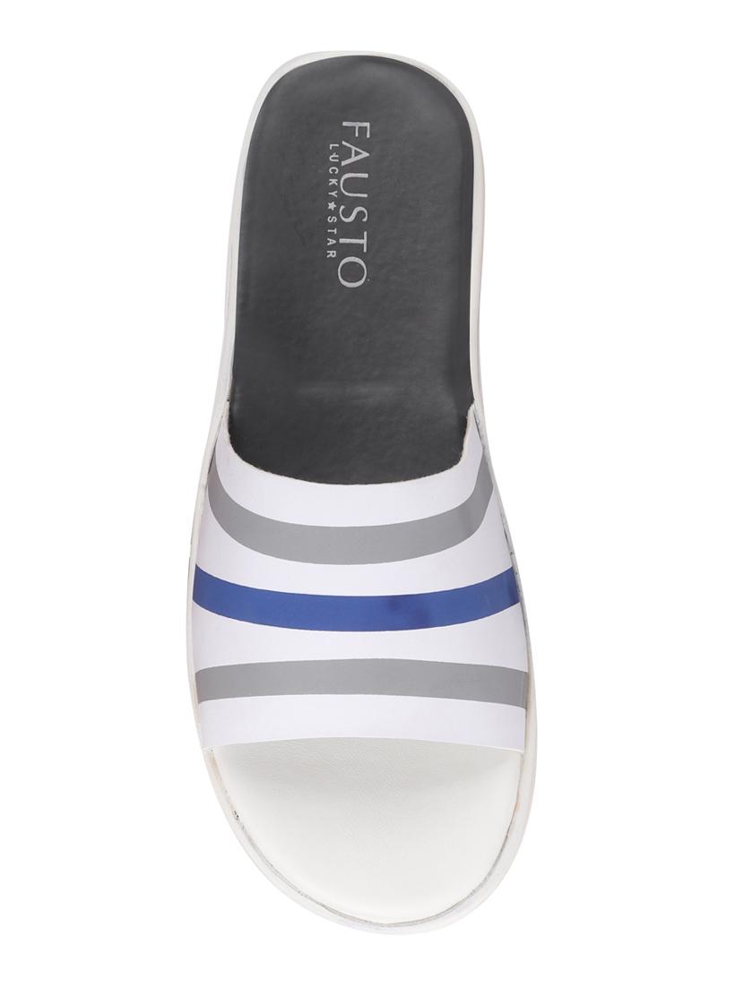 white slip on slippers - 17203792 - Zoom Image - 3