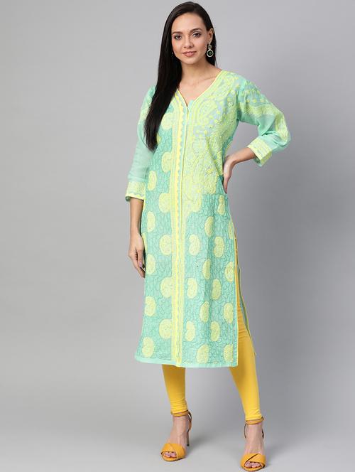 chikankri straight kurta - 17203830 - Standard Image - 1