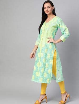 chikankri straight kurta - 17203830 - Standard Image - 2