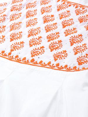 chikankari a-line kurta - 17203833 - Standard Image - 4