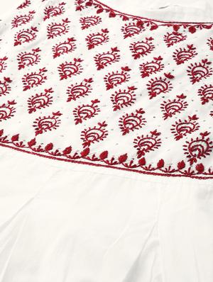 chikankari a-line kurta - 17203834 - Standard Image - 4