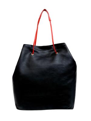 black leather duffel tote - 17203871 - Standard Image - 2