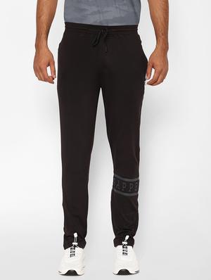 black printed full length track pant - 17204148 - Standard Image - 3
