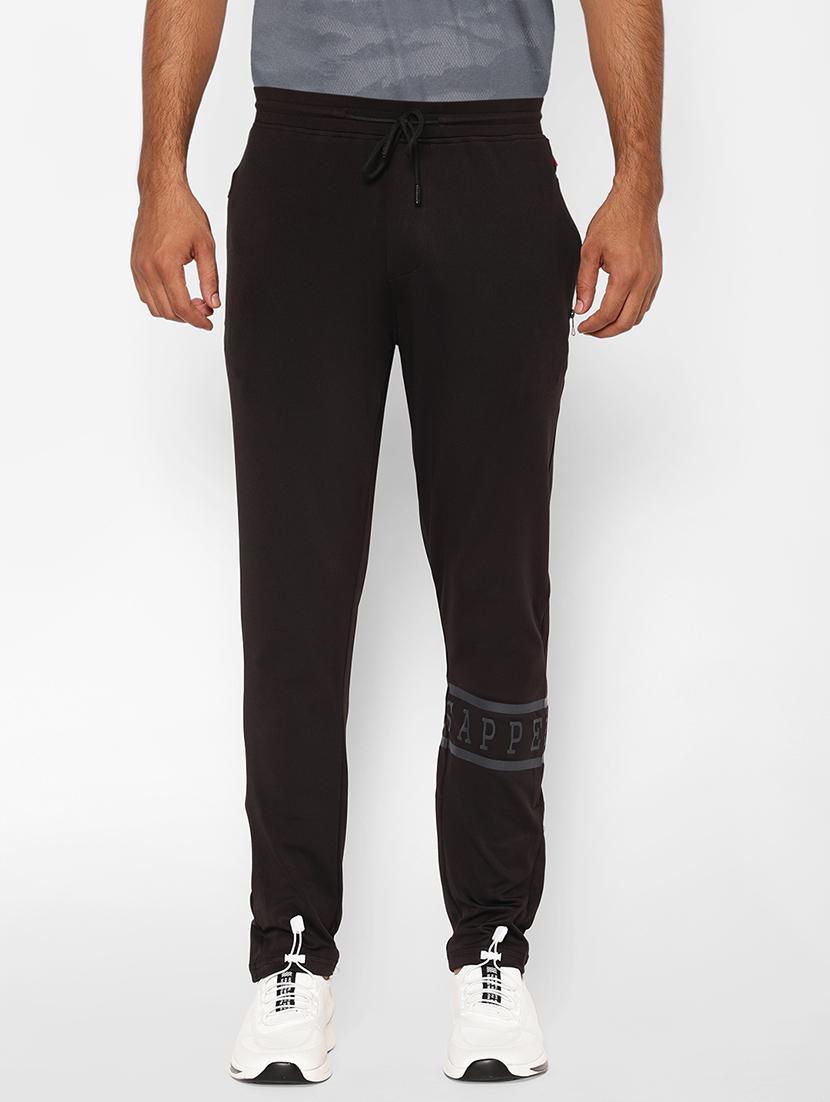 black printed full length track pant - 17204148 - Zoom Image - 3