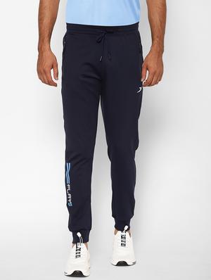navy blue printed full length track pant - 17204149 - Standard Image - 3