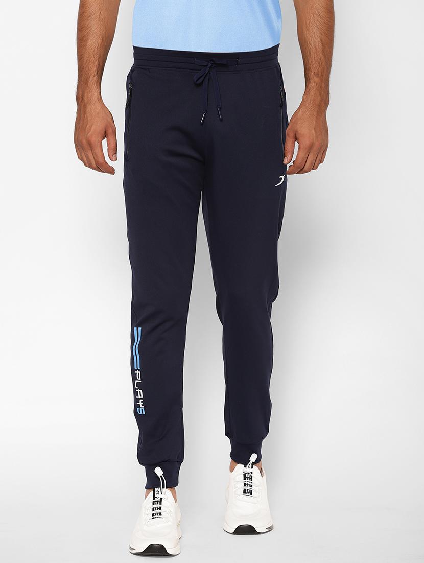 navy blue printed full length track pant - 17204149 - Zoom Image - 3