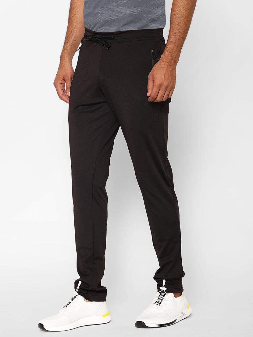 black printed full length track pant - 17204151 - Zoom Image - 2