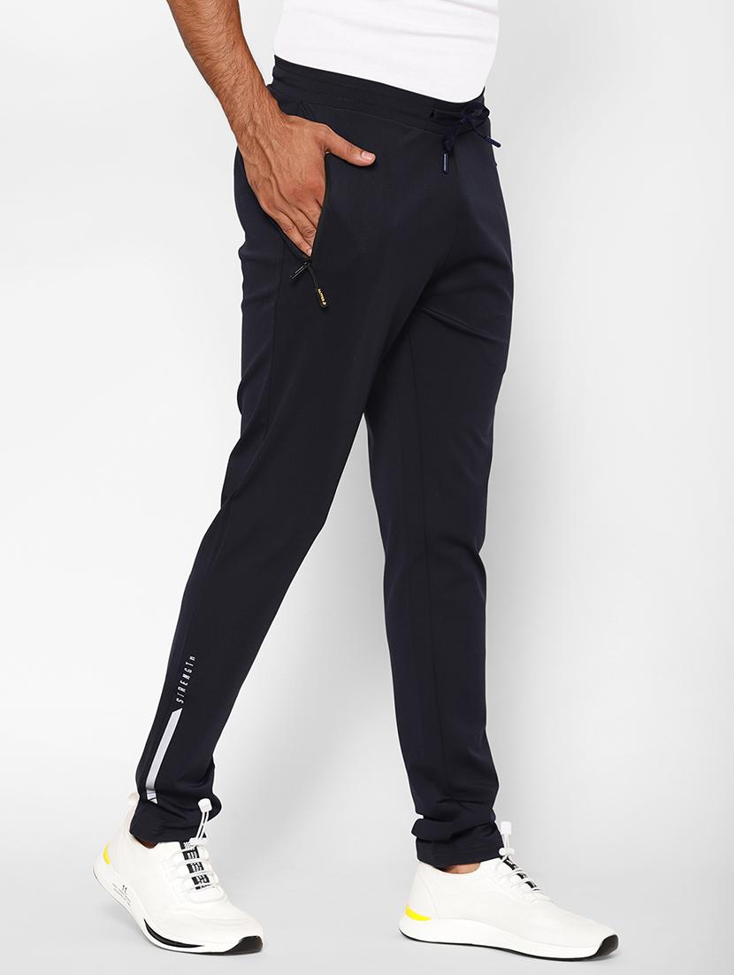 navy blue printed full length track pant - 17204152 - Zoom Image - 2