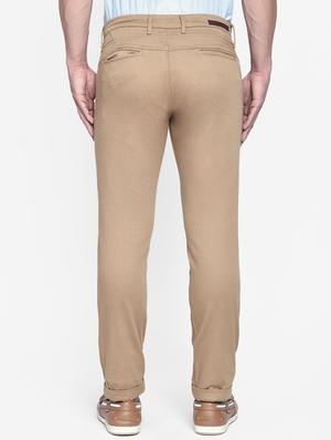 beige solid chinos - 17204489 - Standard Image - 3