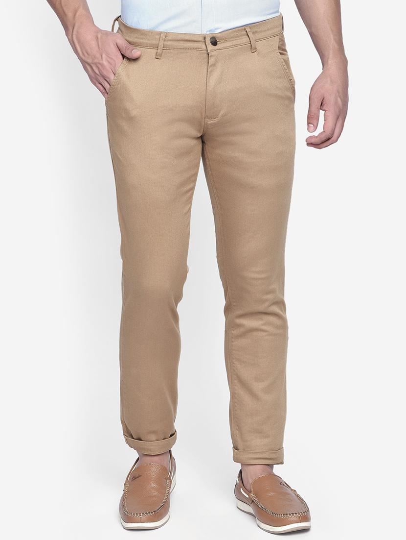beige solid chinos - 17204489 - Zoom Image - 1