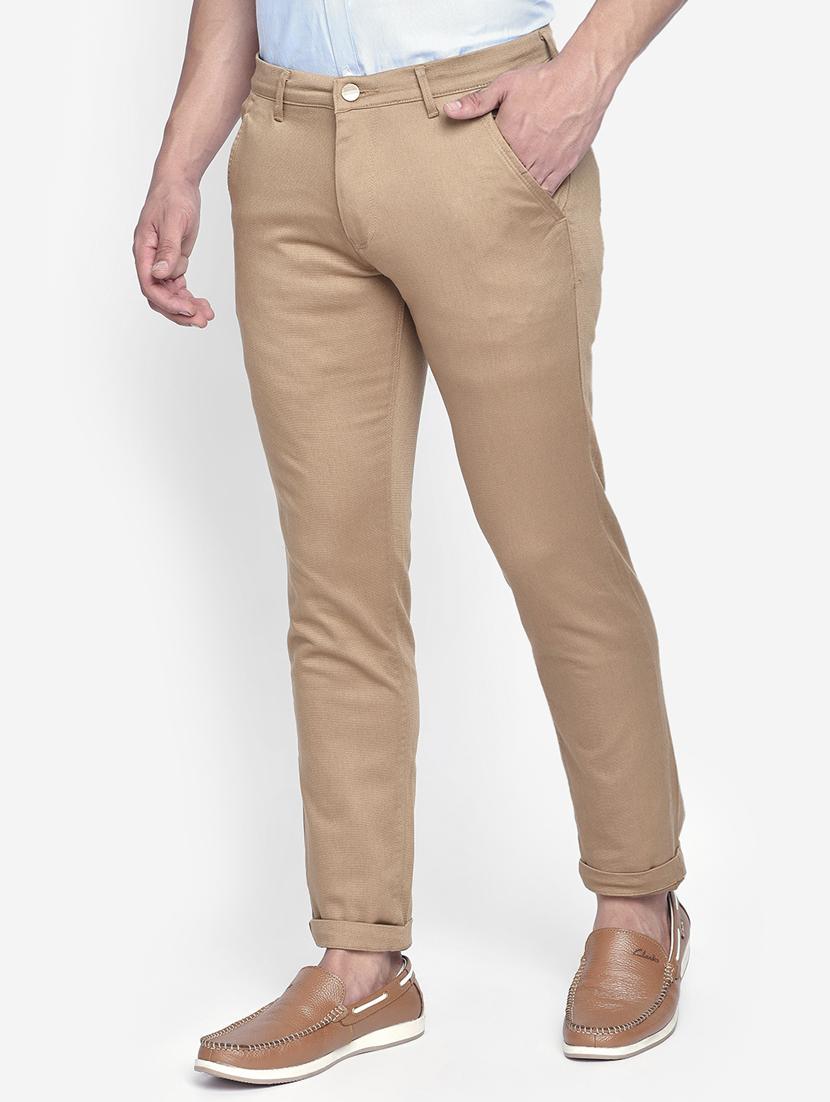 beige solid chinos - 17204489 - Zoom Image - 2