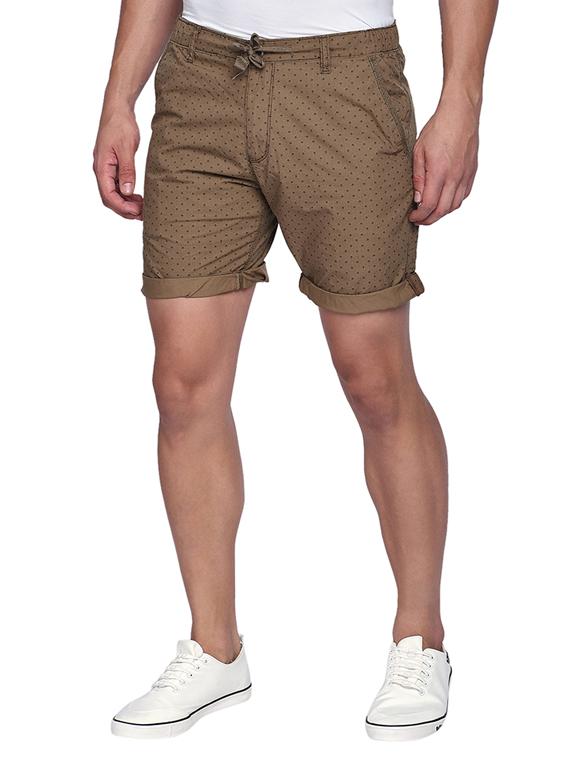 khaki printed shorts - 17204536 - Zoom Image - 2