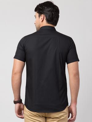 grey color block casual shirt - 17205222 - Standard Image - 3