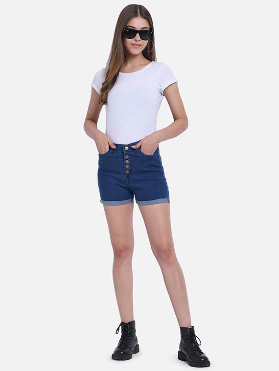 slim fit denim shorts - 17205245 - Zoom Image - 4
