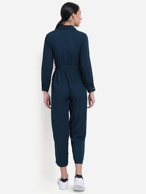 tie front full leg jumpsuit - 17205254 - Standard Image - 3