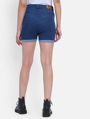 mid rise denim shorts - 17205256 - Standard Image - 3