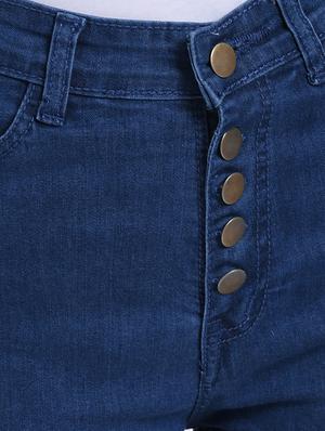 mid rise denim shorts - 17205256 - Standard Image - 5